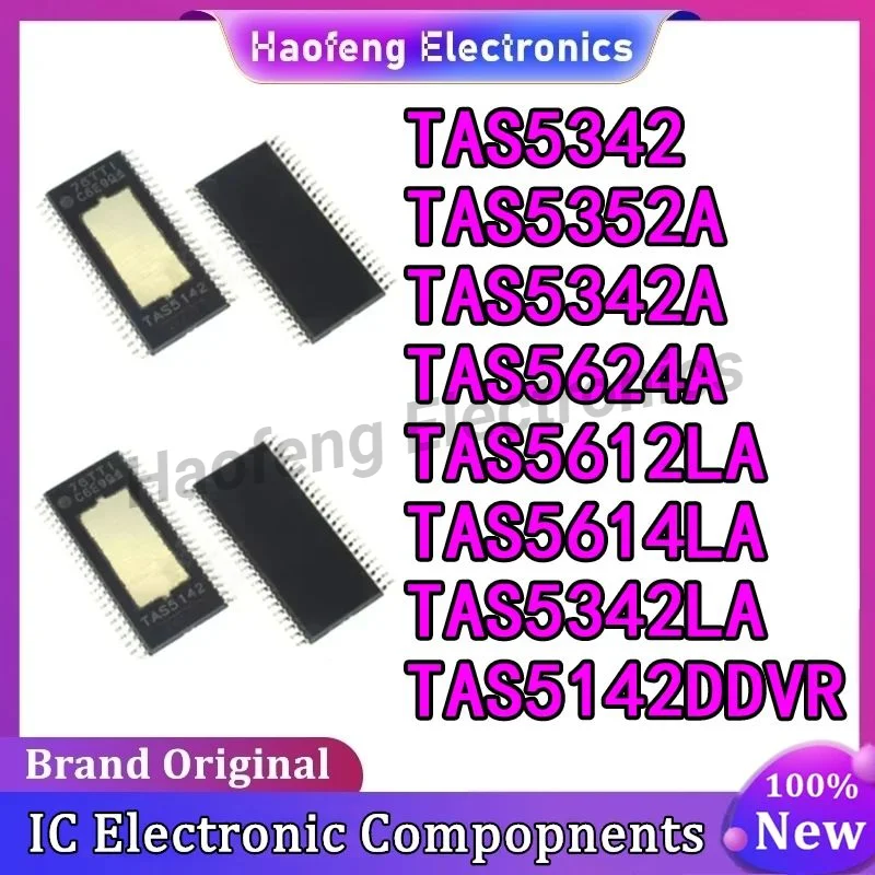 5PCS TAS5612LA TAS5612 TAS5614LA TAS5624A TAS5142DDVR TAS5342LA TAS5342A TAS5352ADDVR HTSSOP44 Class D audio power amplifier