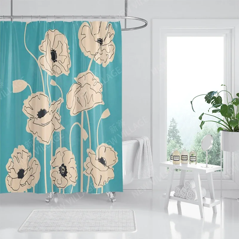 Waterproof fabric shower curtains Bathroom curtain accessories Bath curtain shower 180x200cm 240*200 modern boho Nordic decor