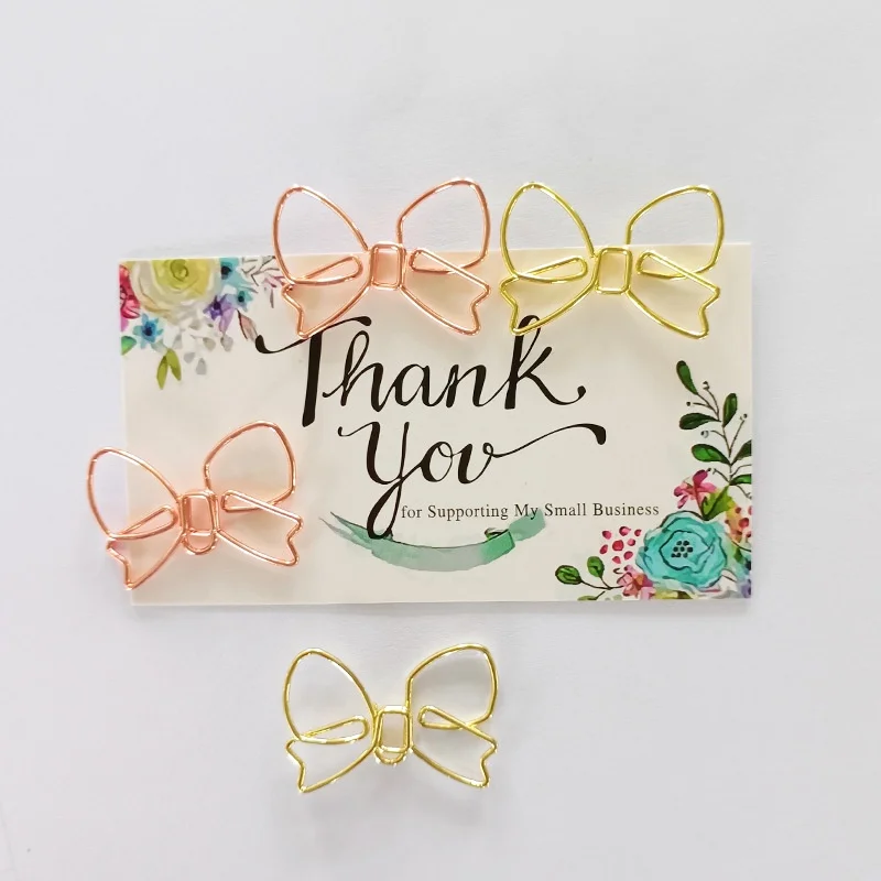 Butterfly Paper Clip Metal Paper Clip Rose Gold Cartoon Cute Pin Mini Office Table Accessories Planner Creative Paper Clip