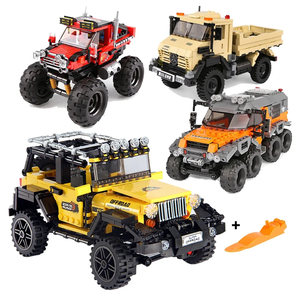 DIY Car Truck Building Block Set Toys Self Assembly Model Creative Desktop Decor Jeep Bricks Toy for kids Educational