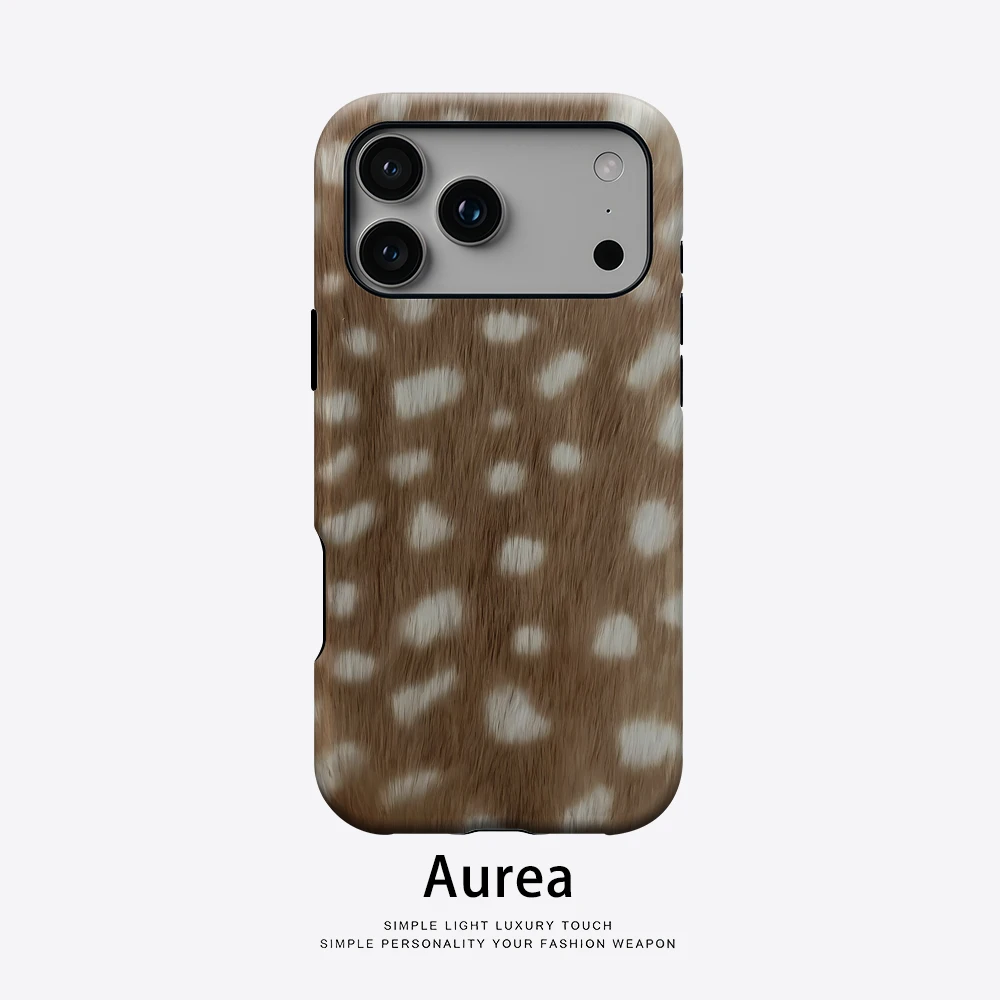 Handyhülle mit Hirschmuster-Textur für magnetische Handyhülle für iPhone 17 16 15 14 13 Pro Max Plus, einzelne doppelschichtige robuste Hülle