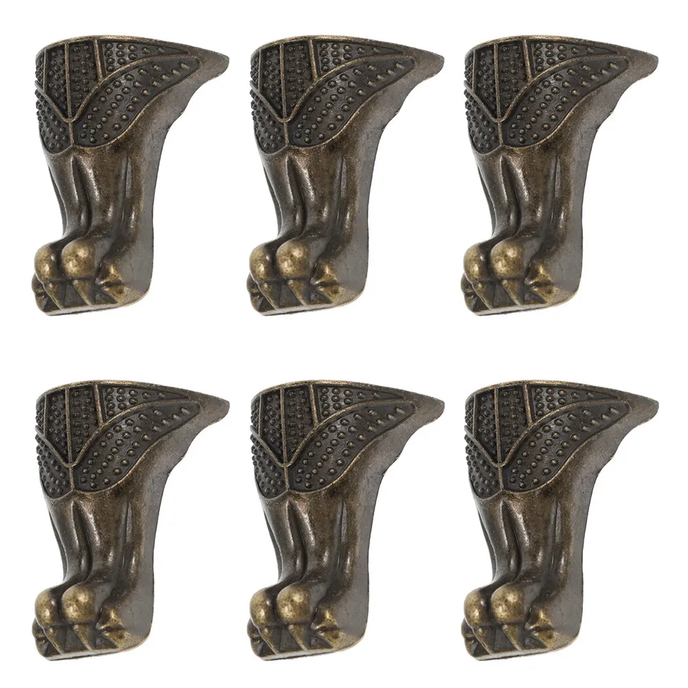 6Pcs Vintage Corner Brace Decorative Furniture Legs for Wooden Boxes Tables Chairs Support Stability Protection