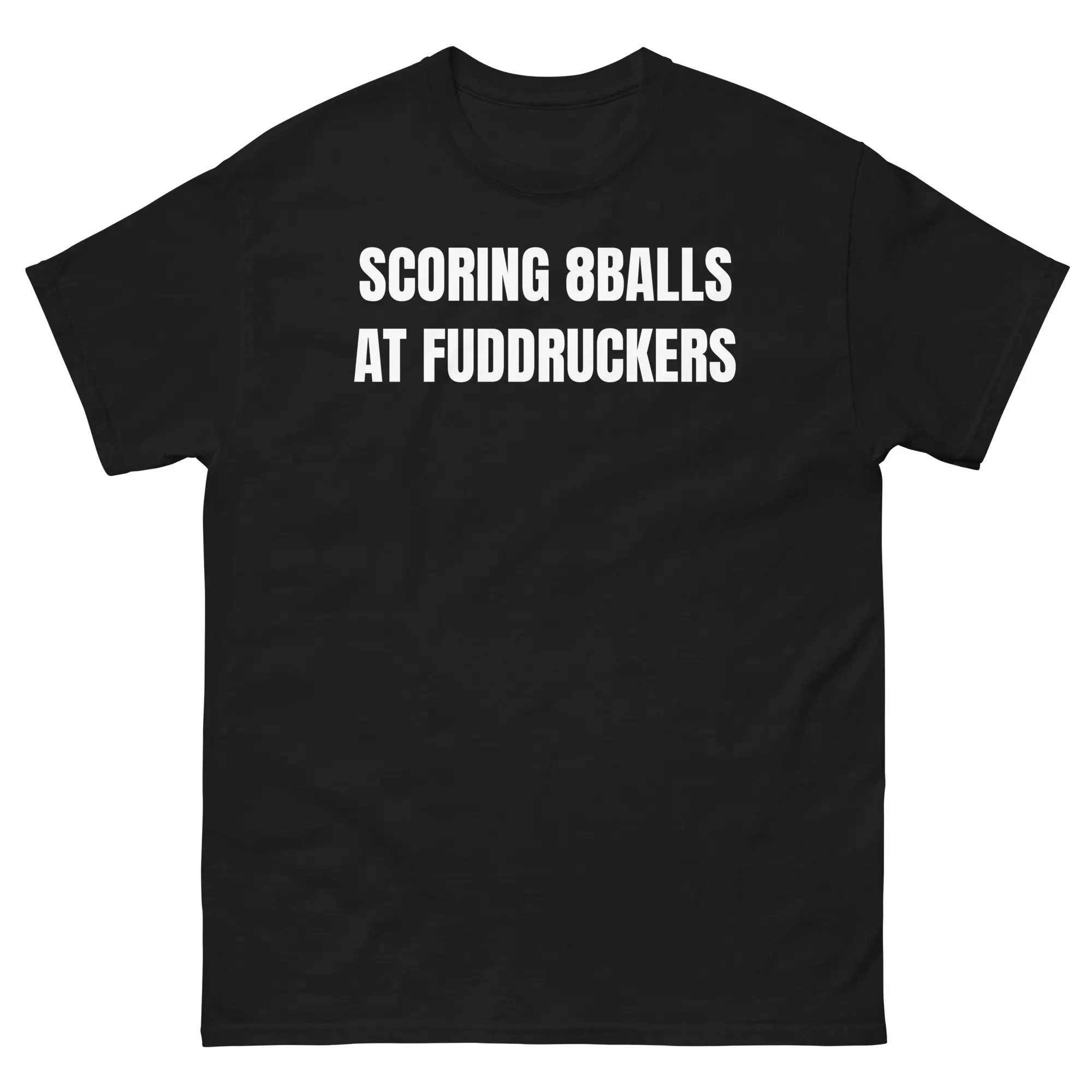 Scoring 8Balls At Fuddruckers Awesome Kid Rock T Shirt Funny Theo Von Podcast Men's classic tee