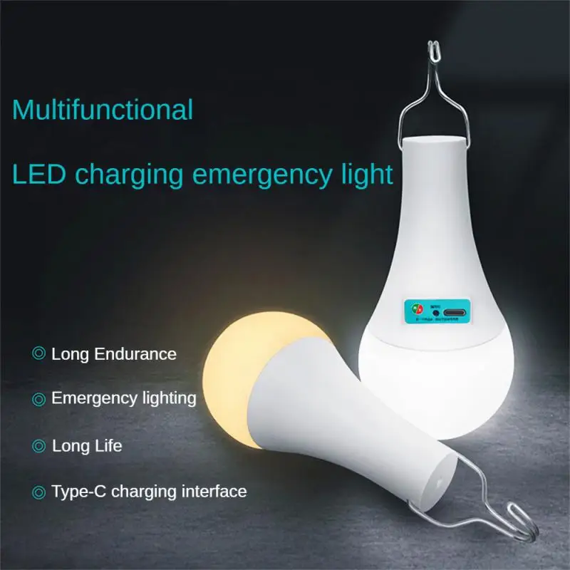 TypeC Rechargeable Led Bulb Power Outage Emergency USB Mobile Super Bright Outdoor Night Market Stall Toilet Camping Light