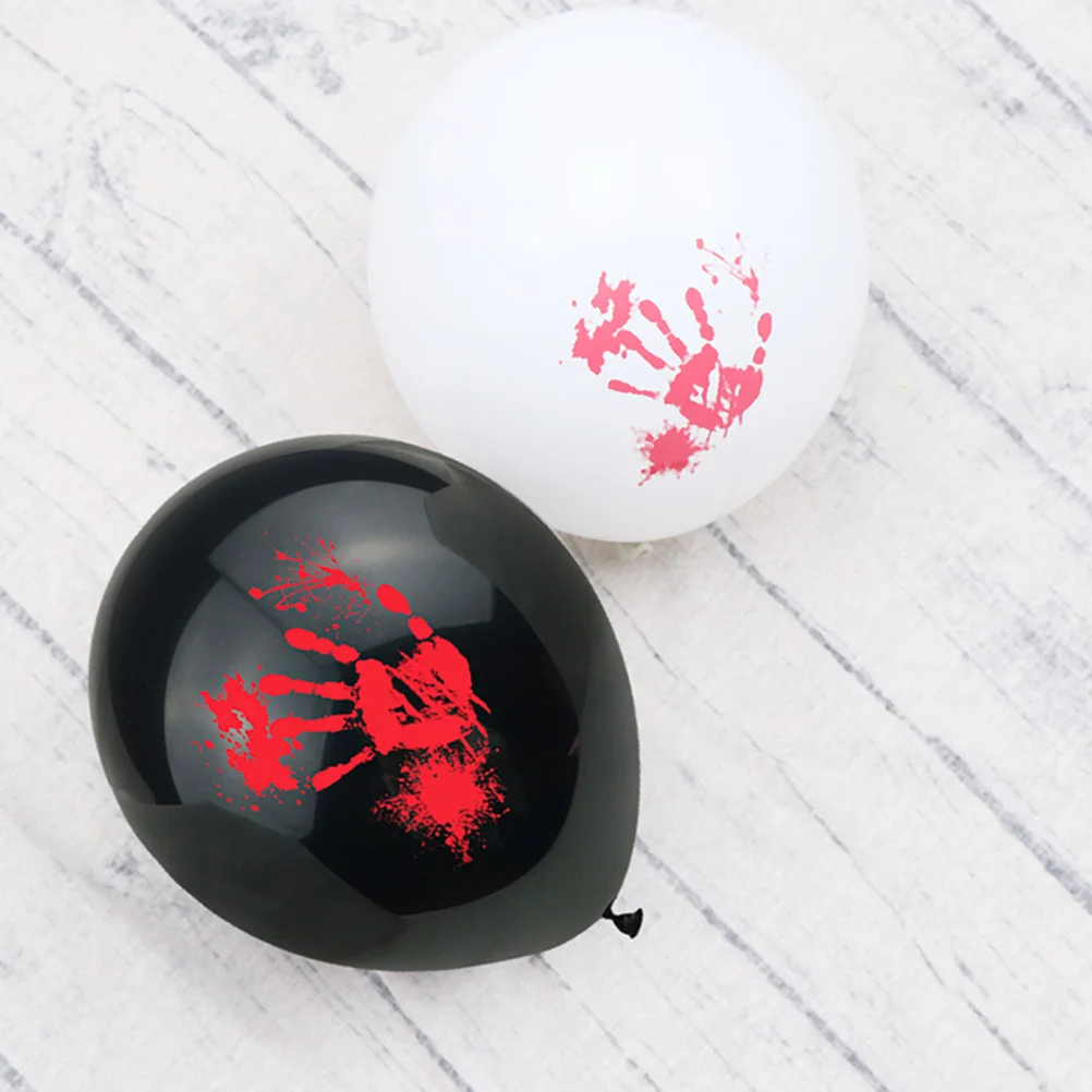 

40Pcs Halloween Bloody Handprint Balloons Latex Party Supplies Decoration Scary Handprints Balloon Decor Horror Theme