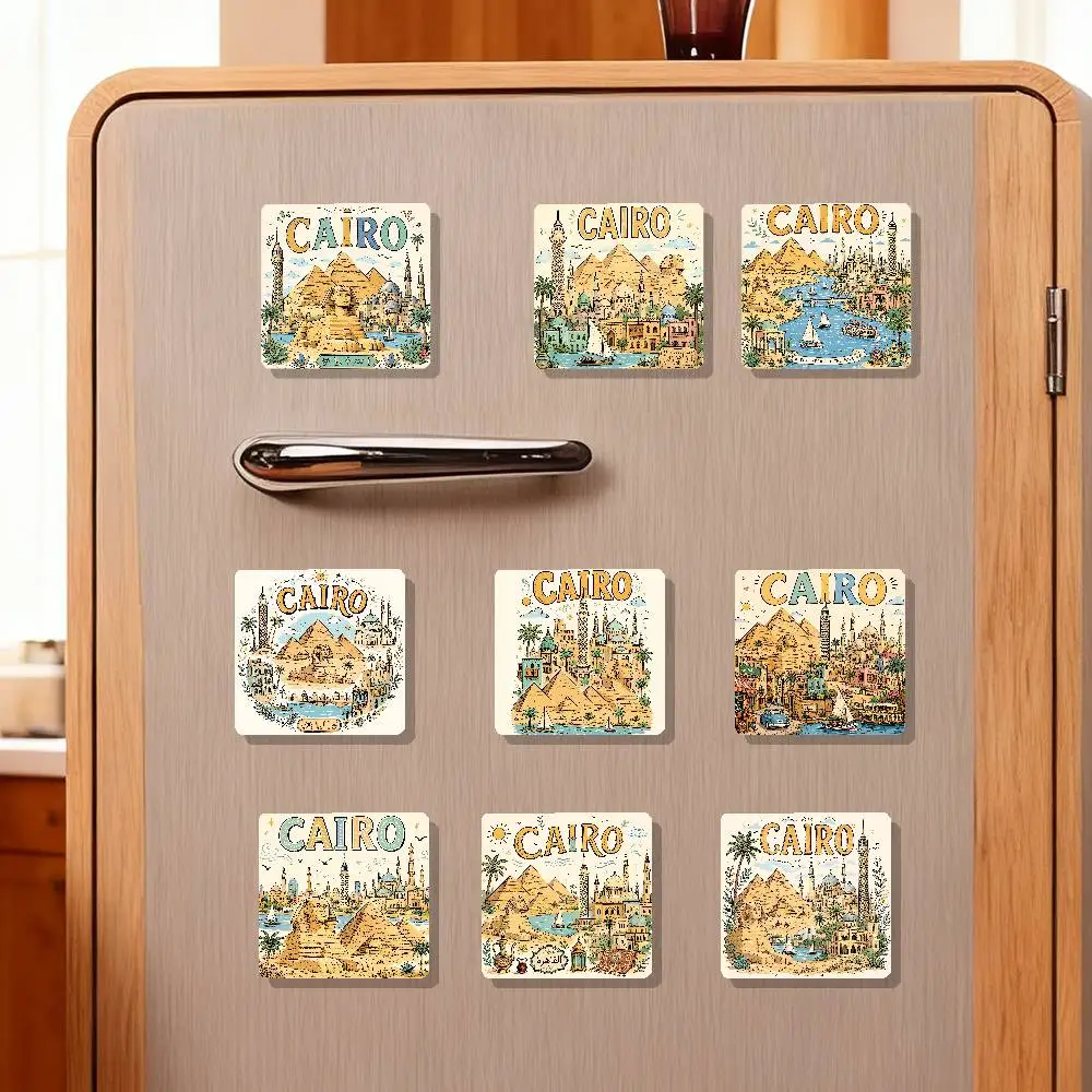 CAIRO City Aesthetic Art Refrigerator Magnets For Dishwasher/ Refrigerator/ Freezer, Whimsical Kitchen Decor