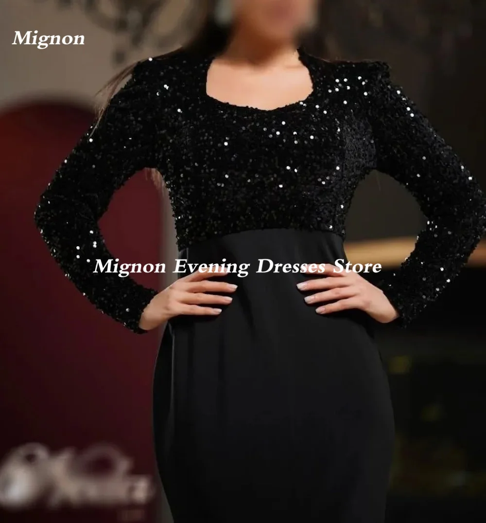 Mignon-vestido de satén con lentejuelas para mujer, traje elegante de sirena, hasta el tobillo, Formal, para fiesta de noche, 2023