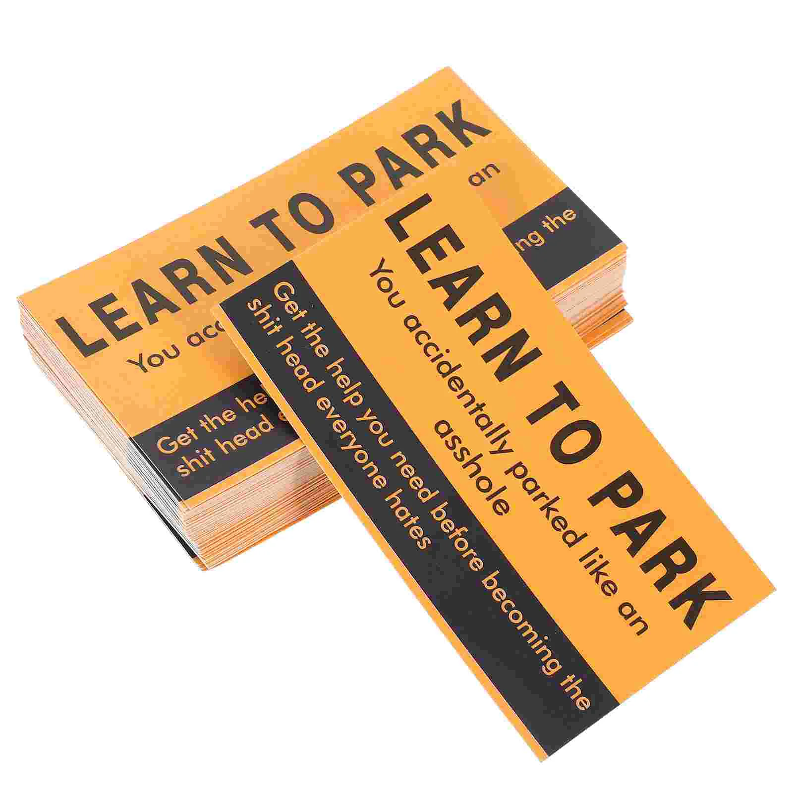 200 Sheets Parking Violation Card Learn to No Cards Notice Bad Paper for Warning Label