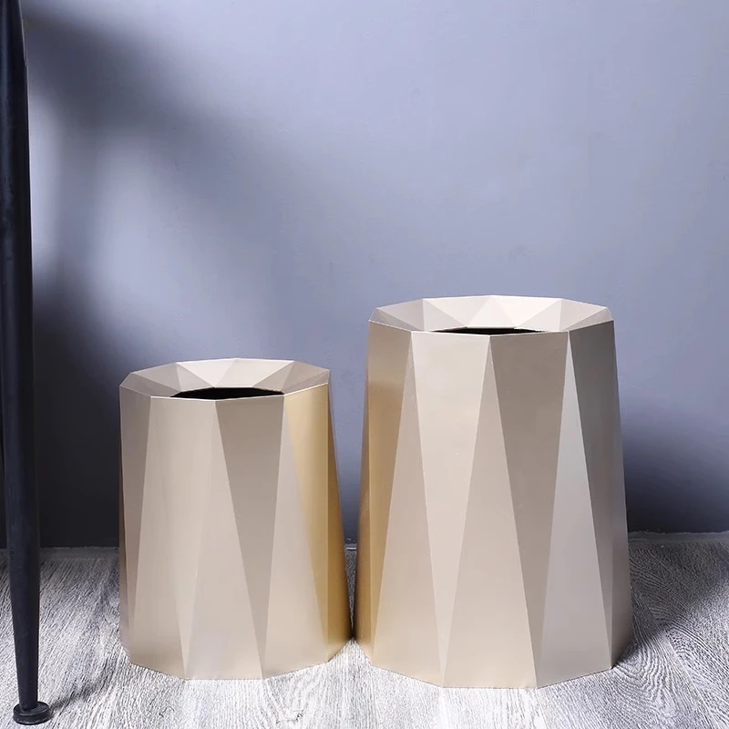 

Офисный текстурированный мусорный бак для ванной комнаты, открытый светильник для мусора, роскошная ромбовидная поверхность, скандинавский бытовой мусорный бак для гостиной, спальни