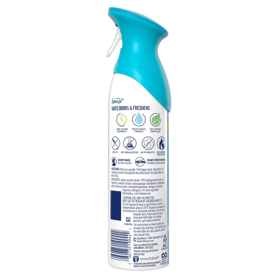 8.1oz Zesty Orange Blossom Air Mist Odor‑Fighting Air Freshener, Dye‑Free, Phthalate‑Free Aerosol Spray Deodorizer