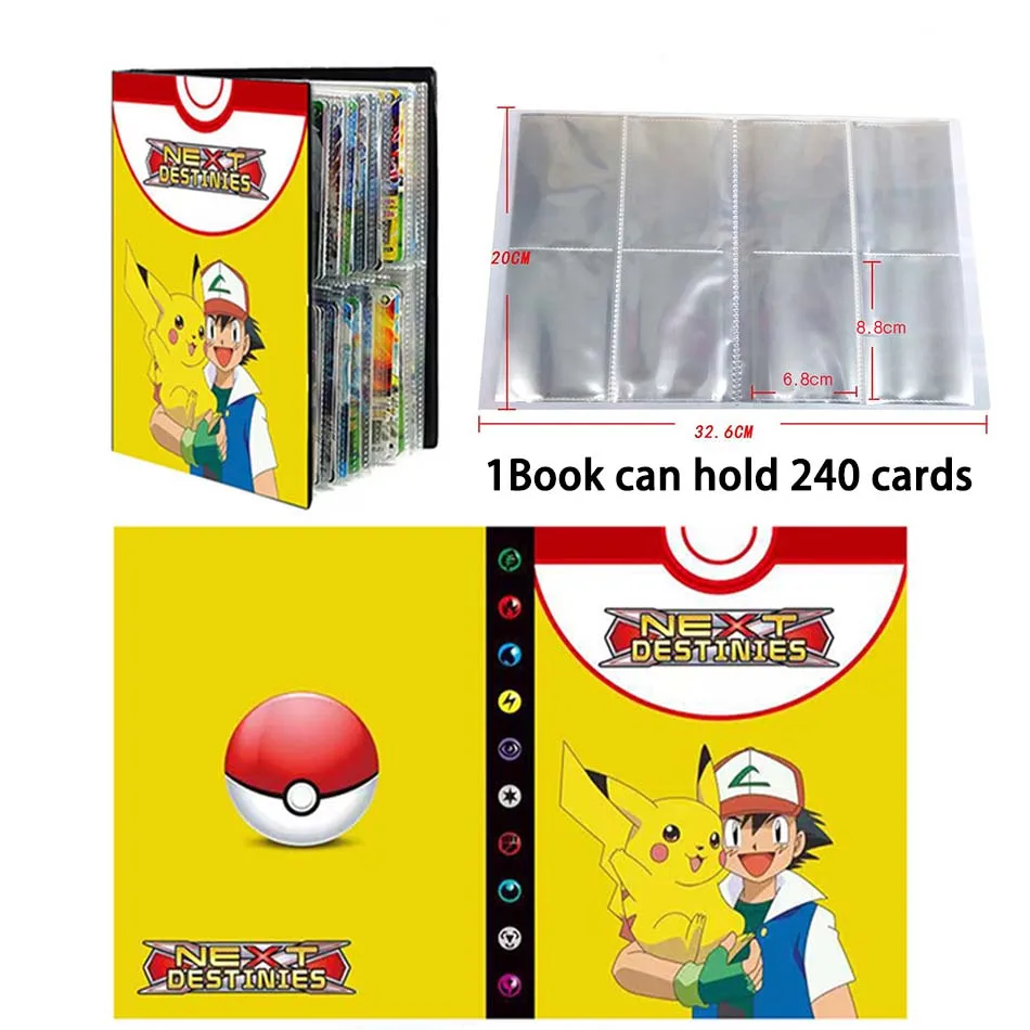 

2027 New POKEMONES Cards Album Book 240Pcs Card Album Creativity New Model Binder Holder Collect Card Book Collection