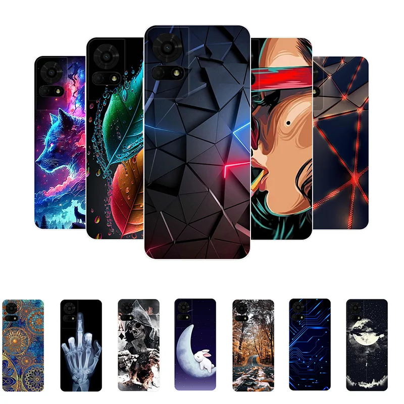 For TCL 50 LE T510SPP Case Cartoon Silicone Soft Back Cover Phone Case For TCL 50 SE TPU Coque for TCL 50 XE 5G Fundas