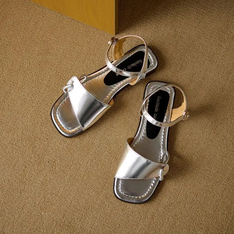 صنادل نسائية على الطراز الروماني موضة الصيف المفتوحة تو الانزلاق على حذاء كاجوال مريح Zapato Tacon Bajo Mujer 2022 Zapatos De Mujer