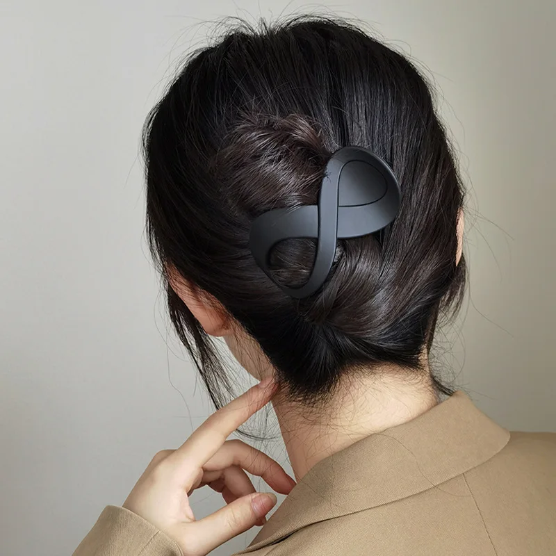 ใหม่ Amber 8อะคริลิคคว้าคลิปเป็ด Vintage Frosted Bow Tie ผม Curler หญิงแฟชั่นเครื่องประดับผม