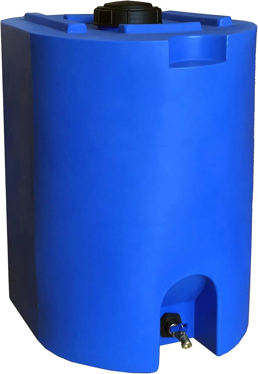 55   Space Saving  Design Utility Water Tank with Large Cap for Easy Filling and Spigots, Blue