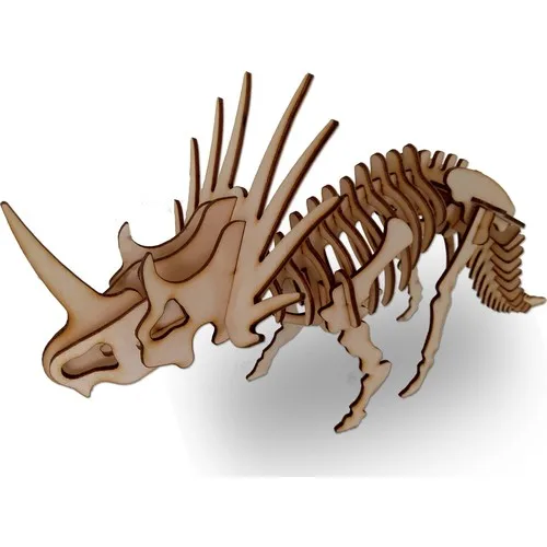 Promaker 3D Wooden Puzzle Dinosaur Styracosaurus