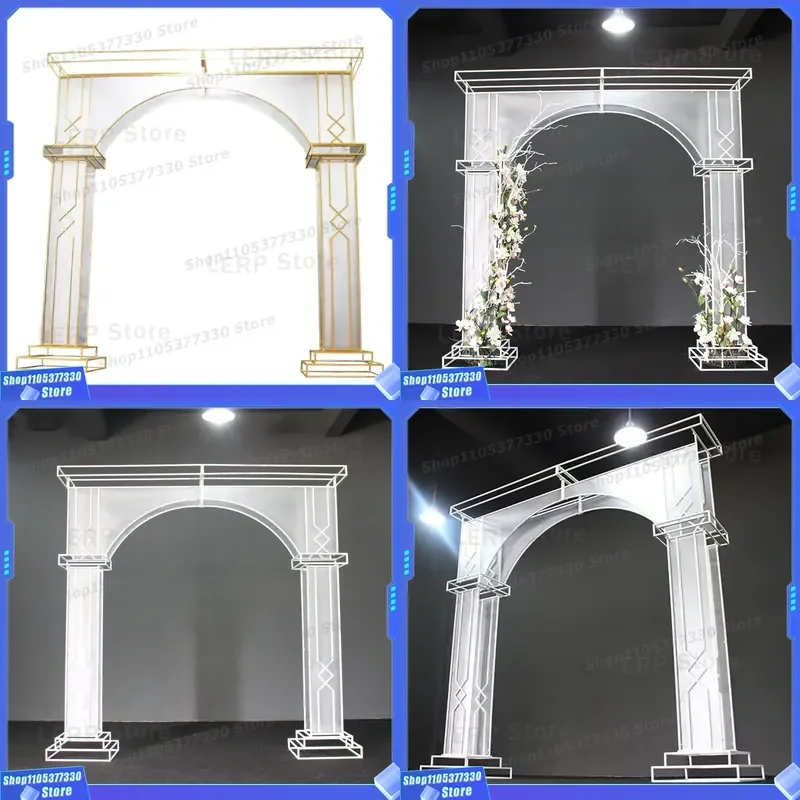 DIY Wedding Arch Lightweight Material Easy Assembly Ceremony Decoration Backdrop for Outdoor Indoor Party Event Supplies