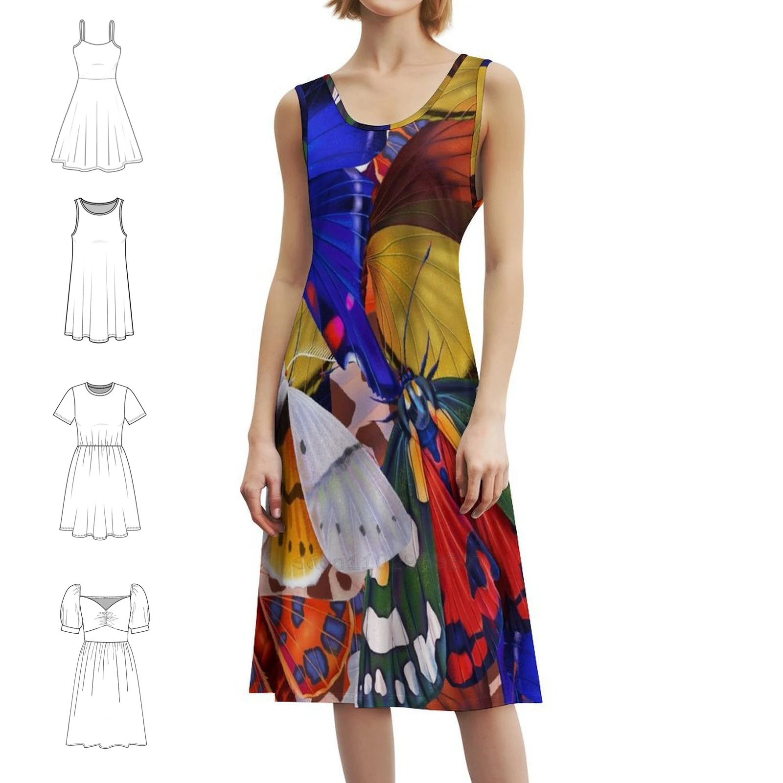 فستان هيب هوب نسائي من Pile Up، فستان مطبوع عليه رسومات جرافيكية للحفلات والنوادي، تصميم فني للتصوير الفوتوغرافي، فستان الحياة البرية