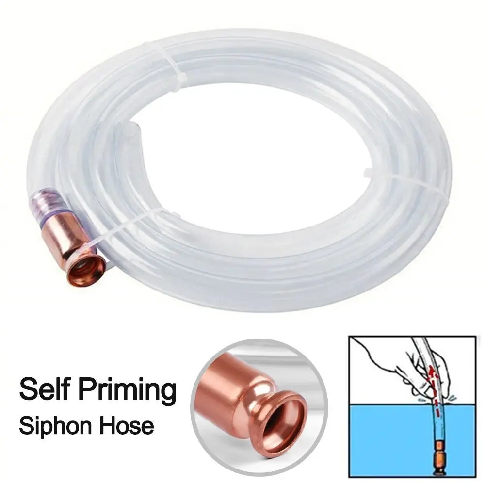 

Multi-Purpose Safety Self Priming Siphon Transparen 1-5M Length Siphon Pump Siphon Hose /Gas/Fuel/Water Transfer