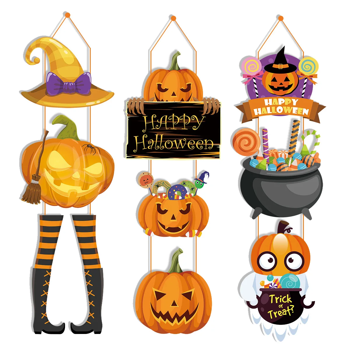 

Halloween Party Decoration Pumpkin Magic Hat Door Hanging Ghost Festival Funny Atmosphere Scene Decoration Pendants Accessories