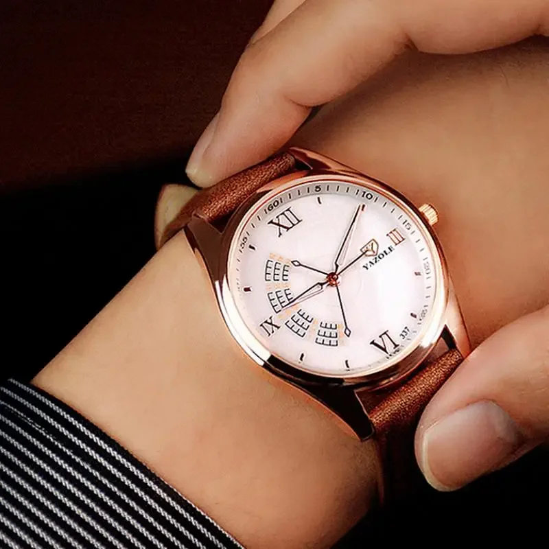 

New Luxury Watches for Men Simple Casual Leather Men's Wristwatch Quartz Clock Fashion Business Man Watch Reloj Para Hombre