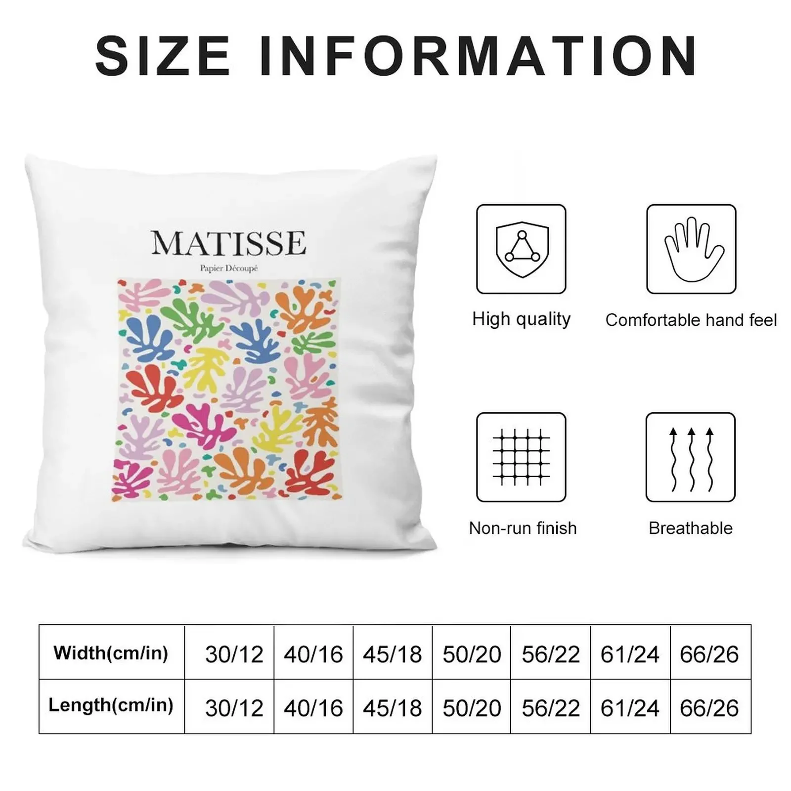 Matisse - Papier Découpé Throw Pillow Pillow Covers Decorative Pillow Decor Sofa Decorative Covers Sofa Cover