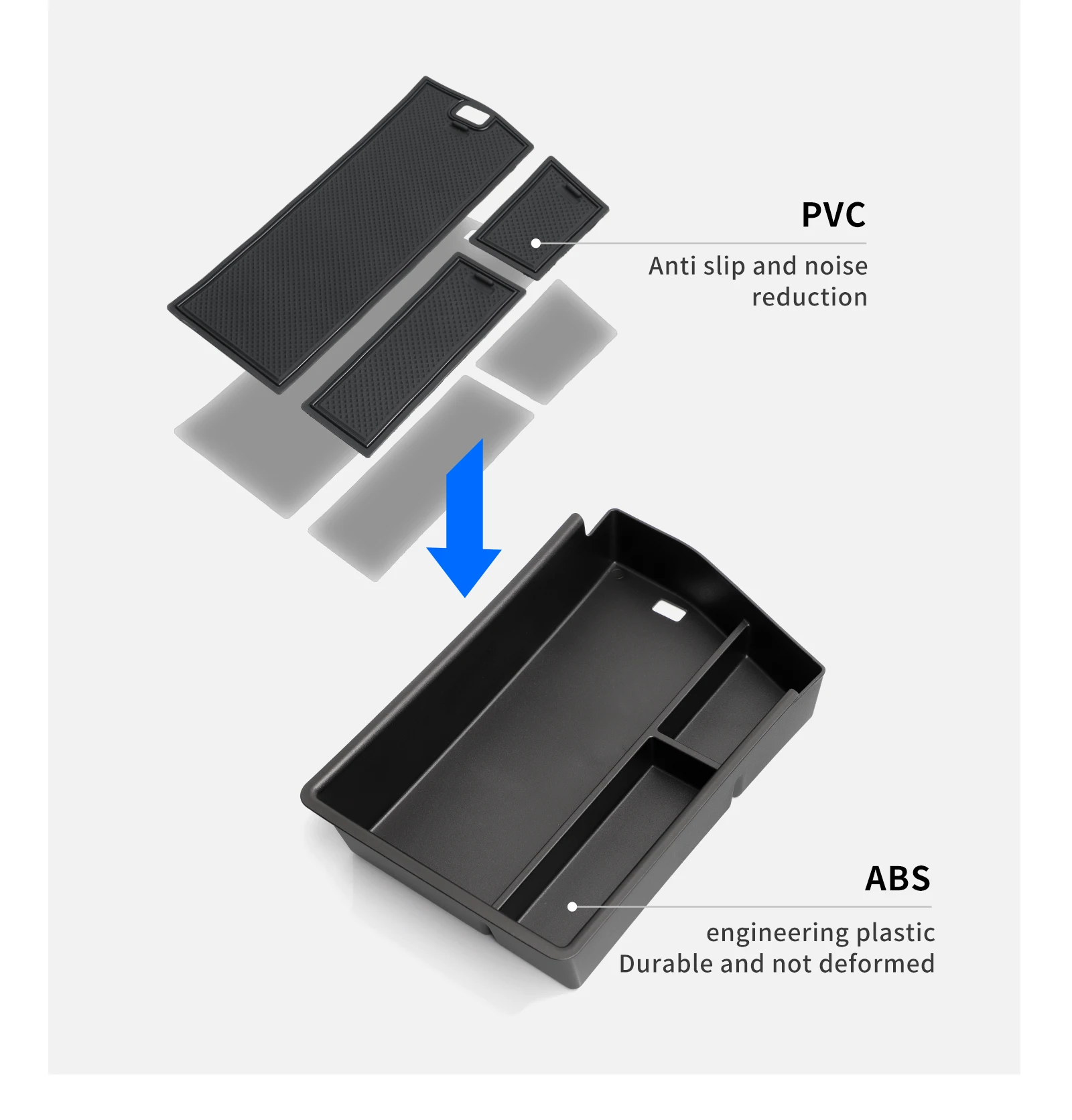 LUCKEASY für Hyundai Sonata 2024 N-line Mittelkonsole Armlehnen-Aufbewahrungsbox Ablage Linkslenker Organizer Zubehör Ordnungssystem – Detail 8