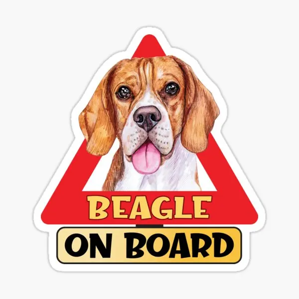 

Beagle On Board Car Sticker Windshield Trunk Decal Vinyl Cartoon Racing Graffiti Stickers Personality Decals Windshield Decor