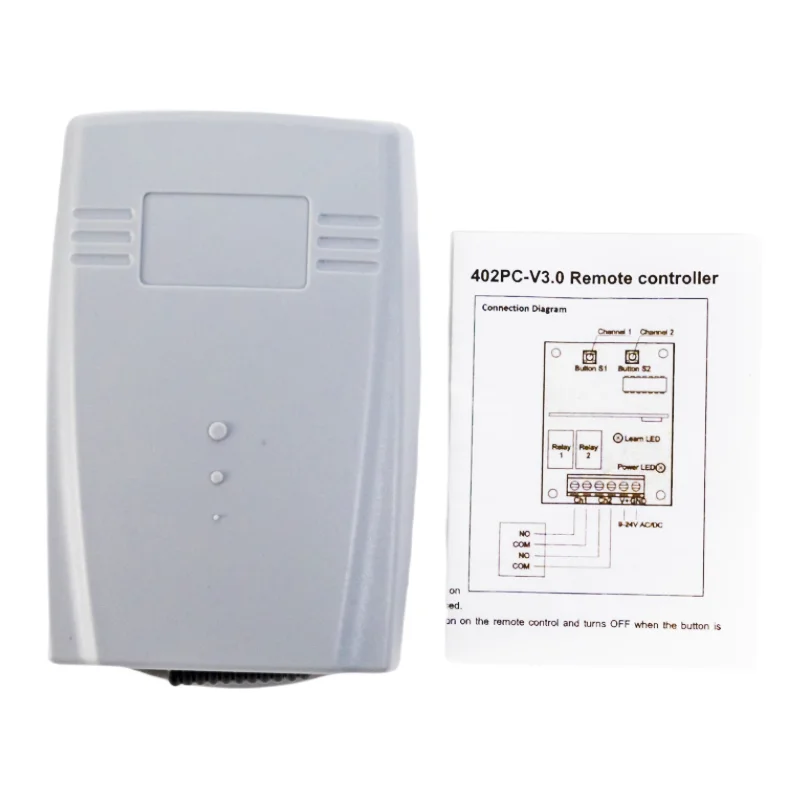 Suitable for 99% brand motor 2-channel 433.92mhz garage gate motor control receiver