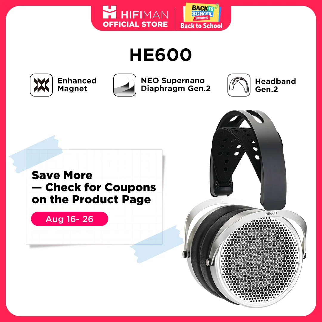 HIFIMAN HE600 ヘッドホン シルバー 特別割引