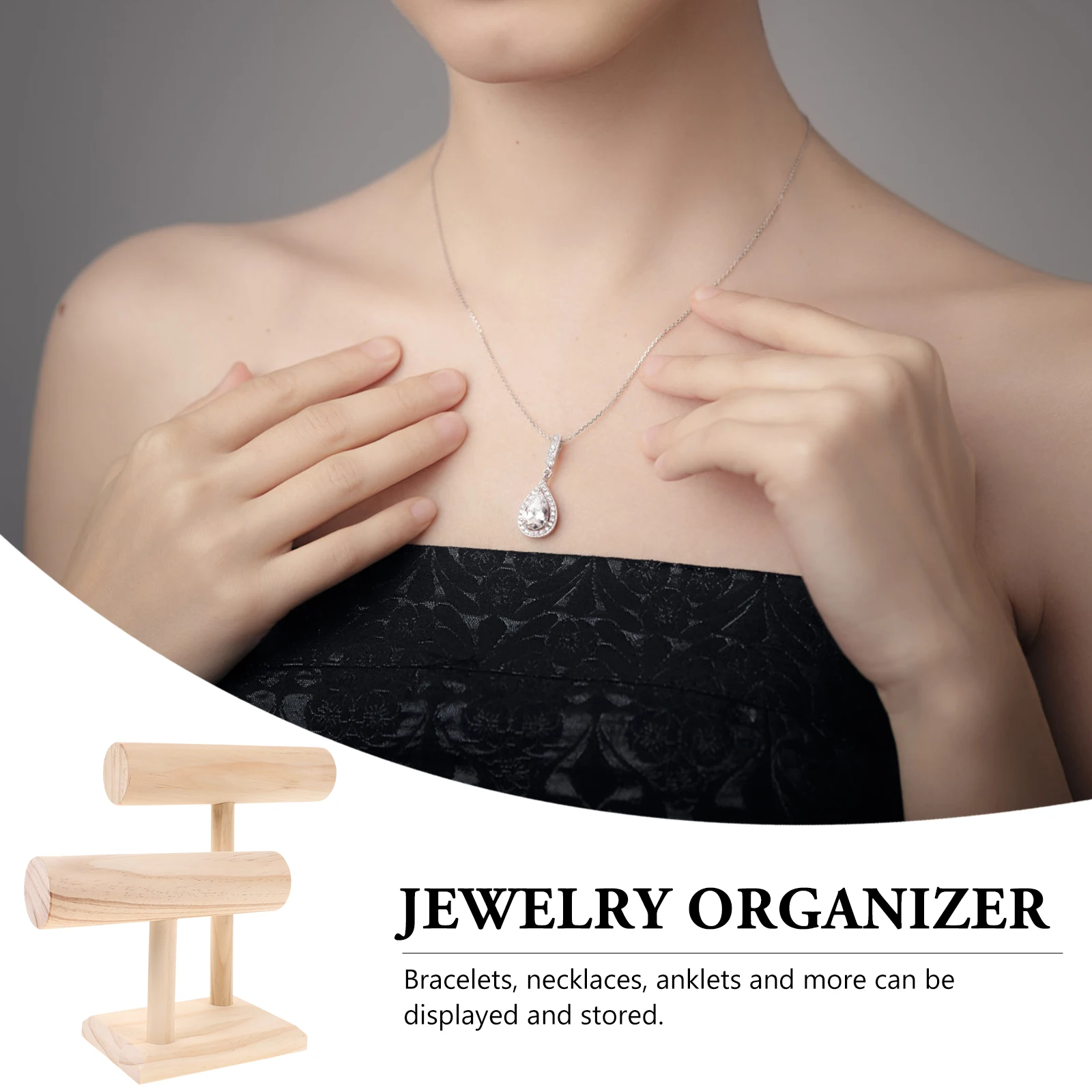 

1pc 2 Tier Jewelry Display Stand Bracelet Jewelry Display Holder Watch Necklace Holder Rack Storage For Trade Show