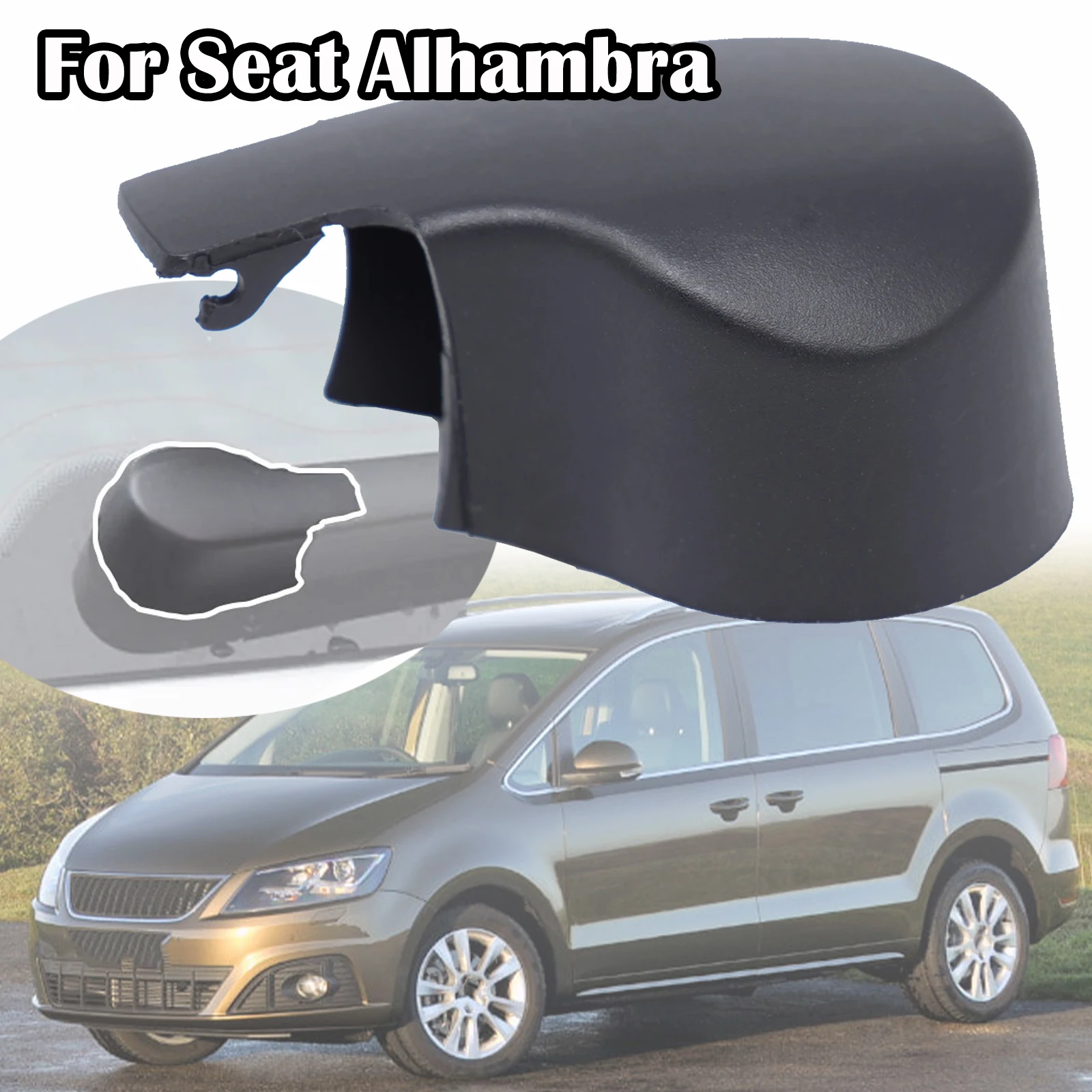 

For Seat Alhambra Mk2 7N Leon ST Mii VW Sharan Citigo Up Tailgate Rear Windshield Wiper Arm Cover Rocker Bolt Cap 2013 - 2020