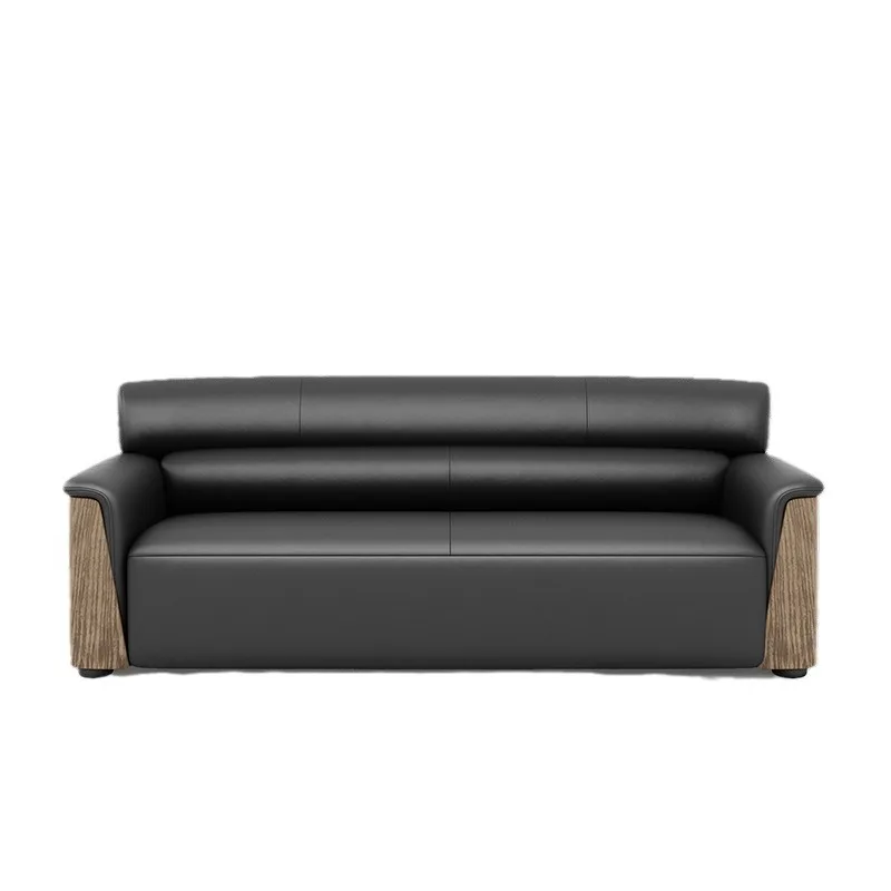 YJQ office sofa leather business rest area reception bank meeting room sofa coffee table combination set