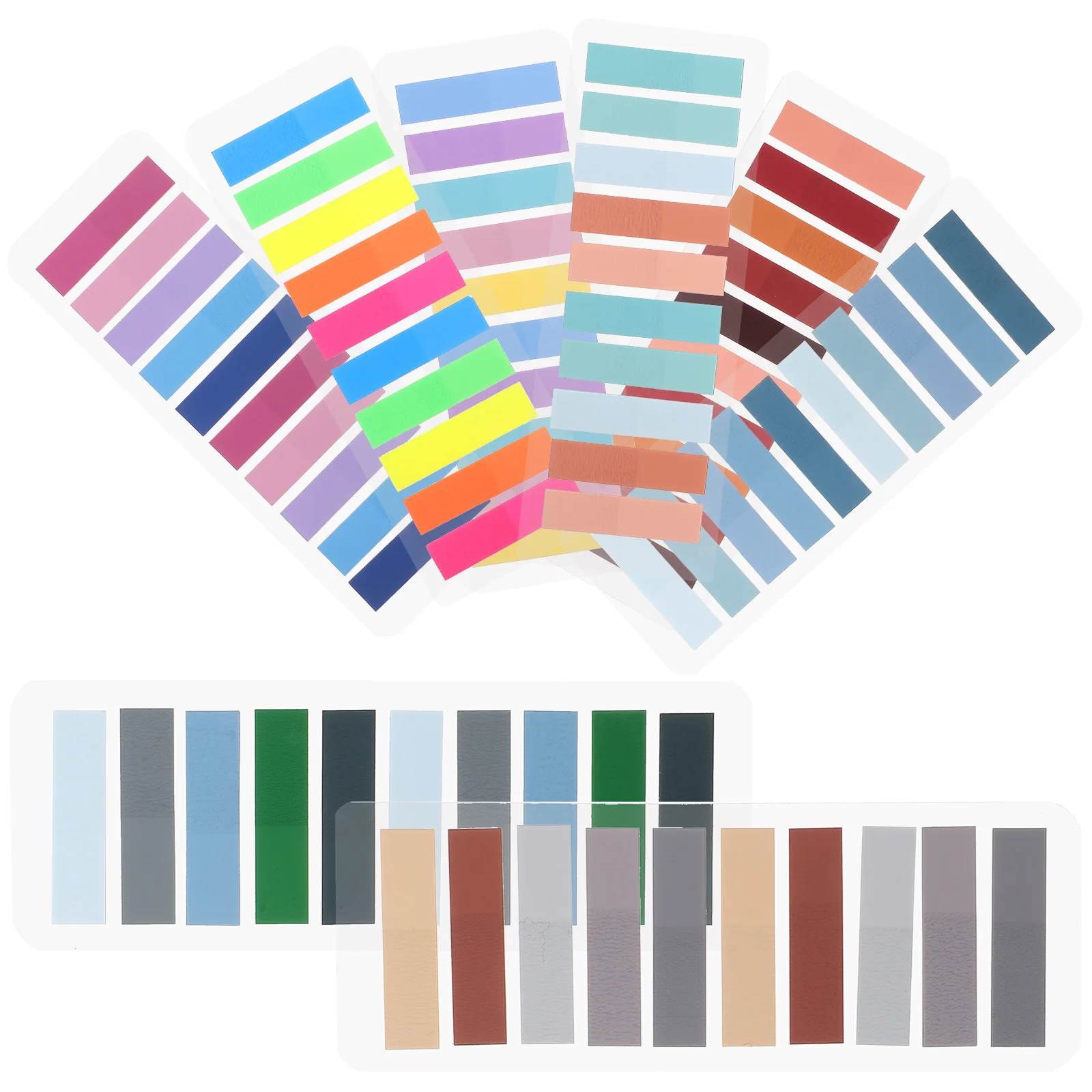 

1600 Pcs Colored Index Tabs Transparent Reading Markers Page Highlighter Office Supplies Paper Strips