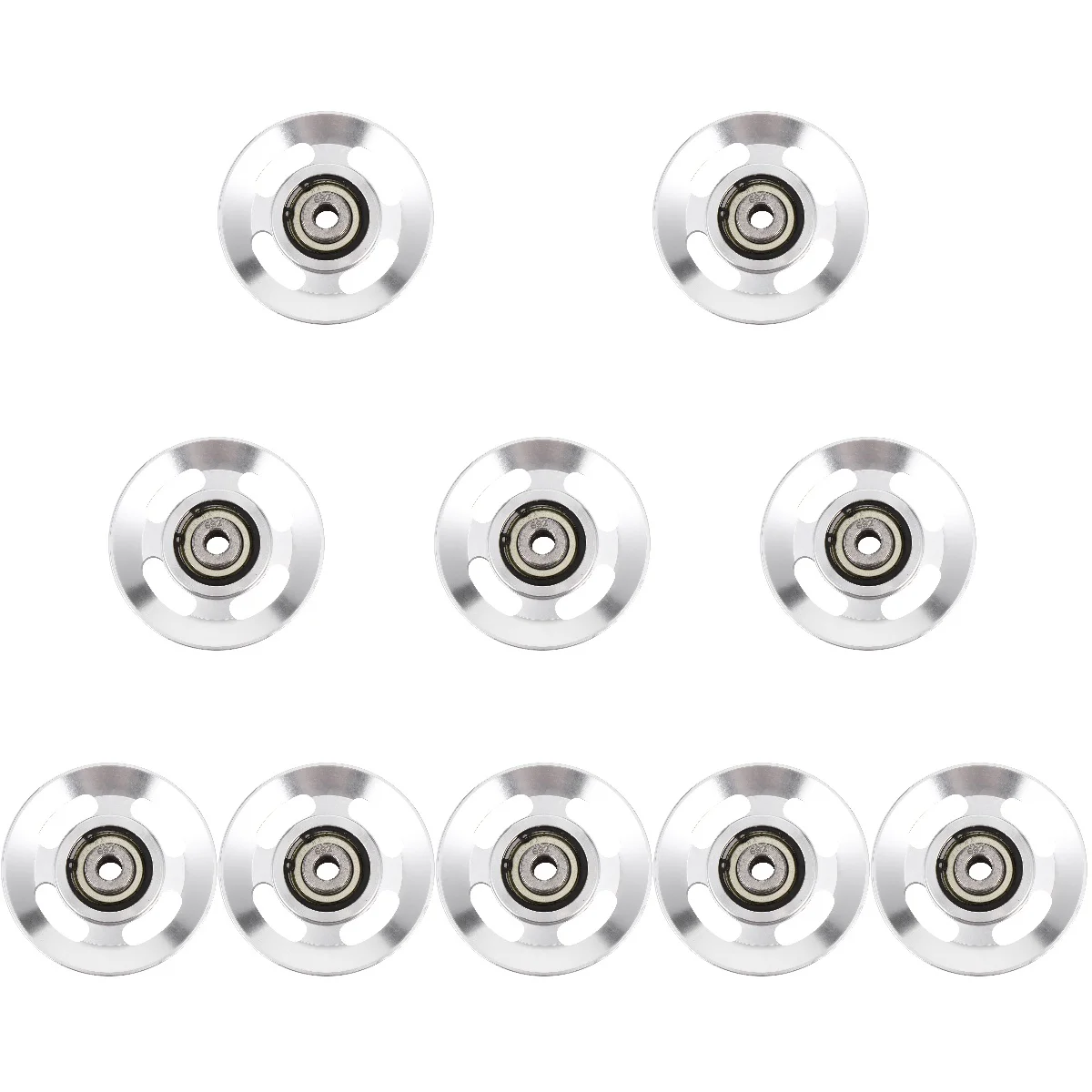 

10 Pieces Aluminum Pulley Accessories Fitness Parts Aluminium Alloy Bins Lift Load Bearing Gym Wheel Tool Equipment