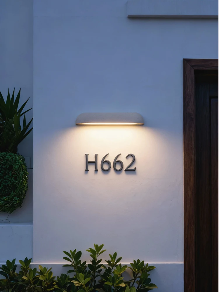 Outdoor Concrete Wall Sconce IP65 LED Wall lamp Waterproof Porch Light LED Down Ligthing for Villa Resort Stair Entrie Fixtures