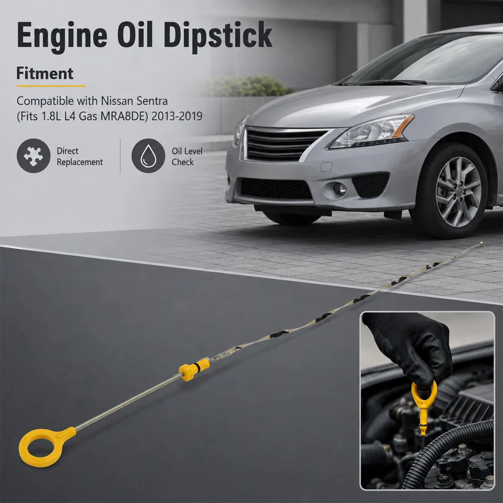 For Nissan Sentra 1.8L L4 MRA8DE 2013 2014 2015 2016 2017 2018 2019 Engine Oil Level Dipstick 11140-3RC0A 111403RC0A