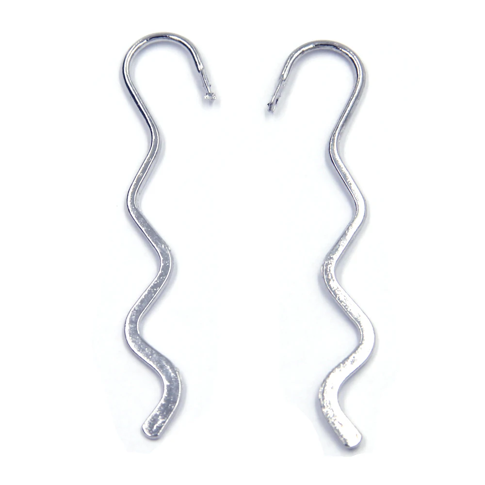 

150Pcs Silver Tone Smooth Wave Metal Bookmarks Marque de Page Jewelry Findings 84mm