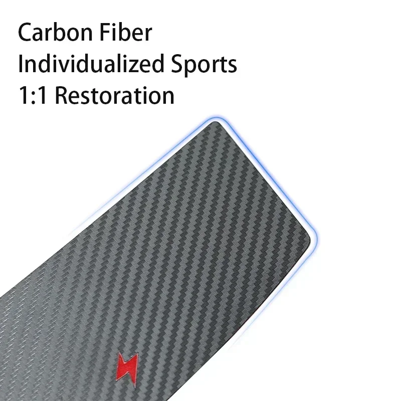 For Tesla Model 3 New 3 Car High Brake Tail Light Sticker Carbon Fiber Car Brake Projection Board PVC Top Tail Light Sticker