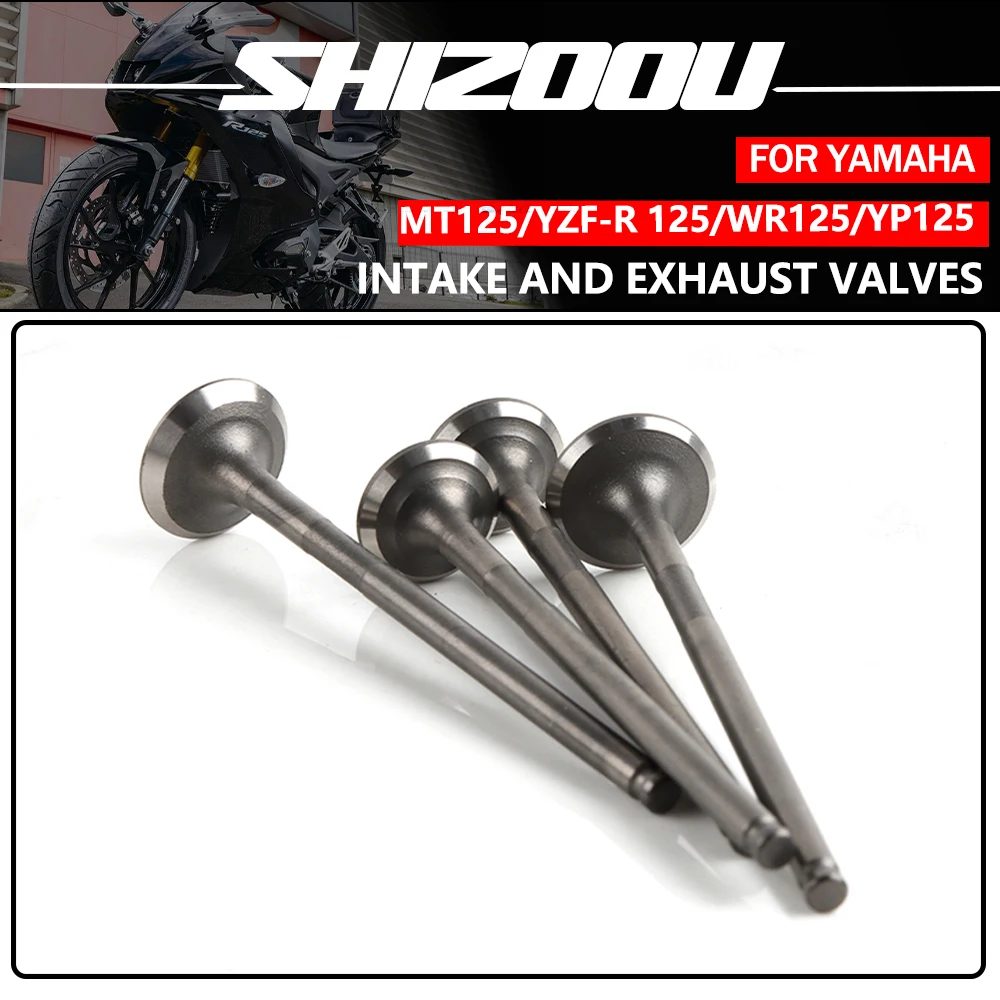 Motorcycle Intake Exhaust Valves Engine Part For YAMAHA VP 125 X City 125 YP 125R XMAX 125 WR125 WR125X YZFR 125 YZF R125 MT 125