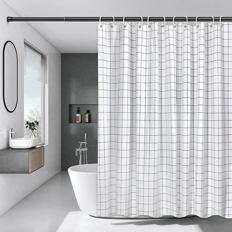 Waterproof Shower Curtain Mildew Proof Durable Bathroom Screens With Hook Modern Printed Bathtub Curtains Bathroom Accessories