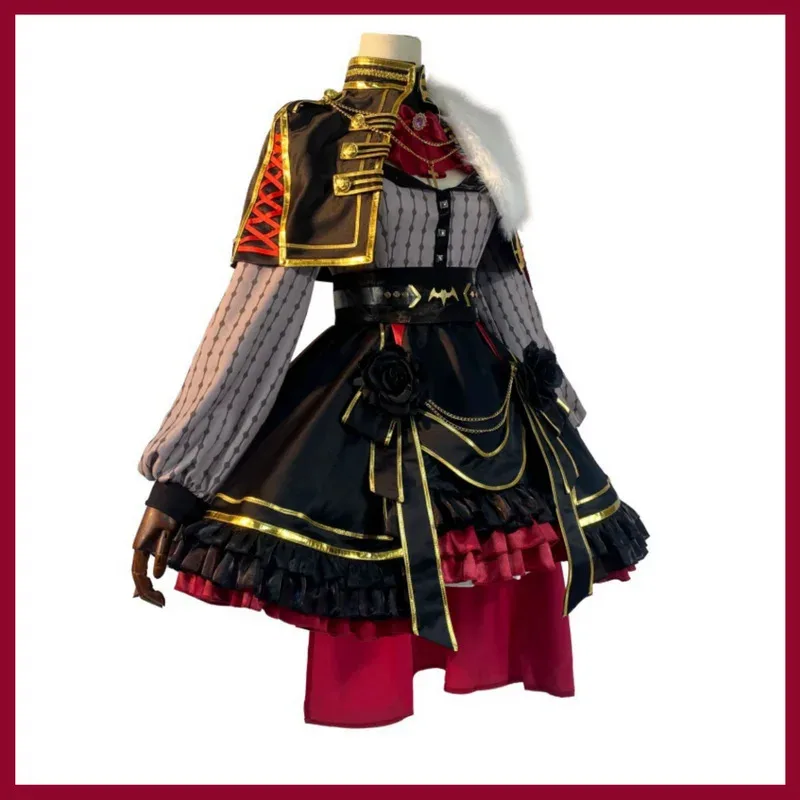 CyVirtual Youtuber Kuzuha Sanya Cosplay Costume Vtuber Nijisanji Female Gothic Lolita Dress Cloak Wig Woman Kawaii Masked Ball S