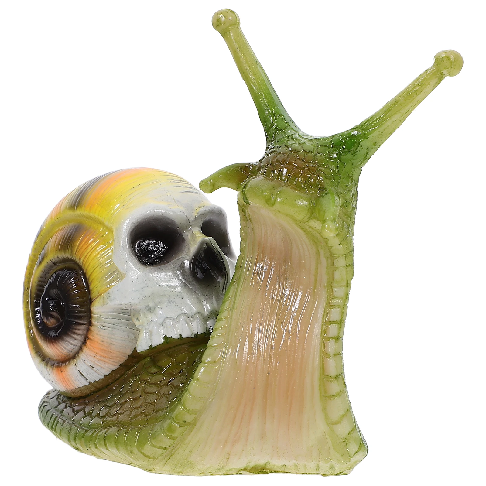 

Garden Snail Ornament Resin Statue Cute Skull Courtyard Decor Miniature Figurine Accessory