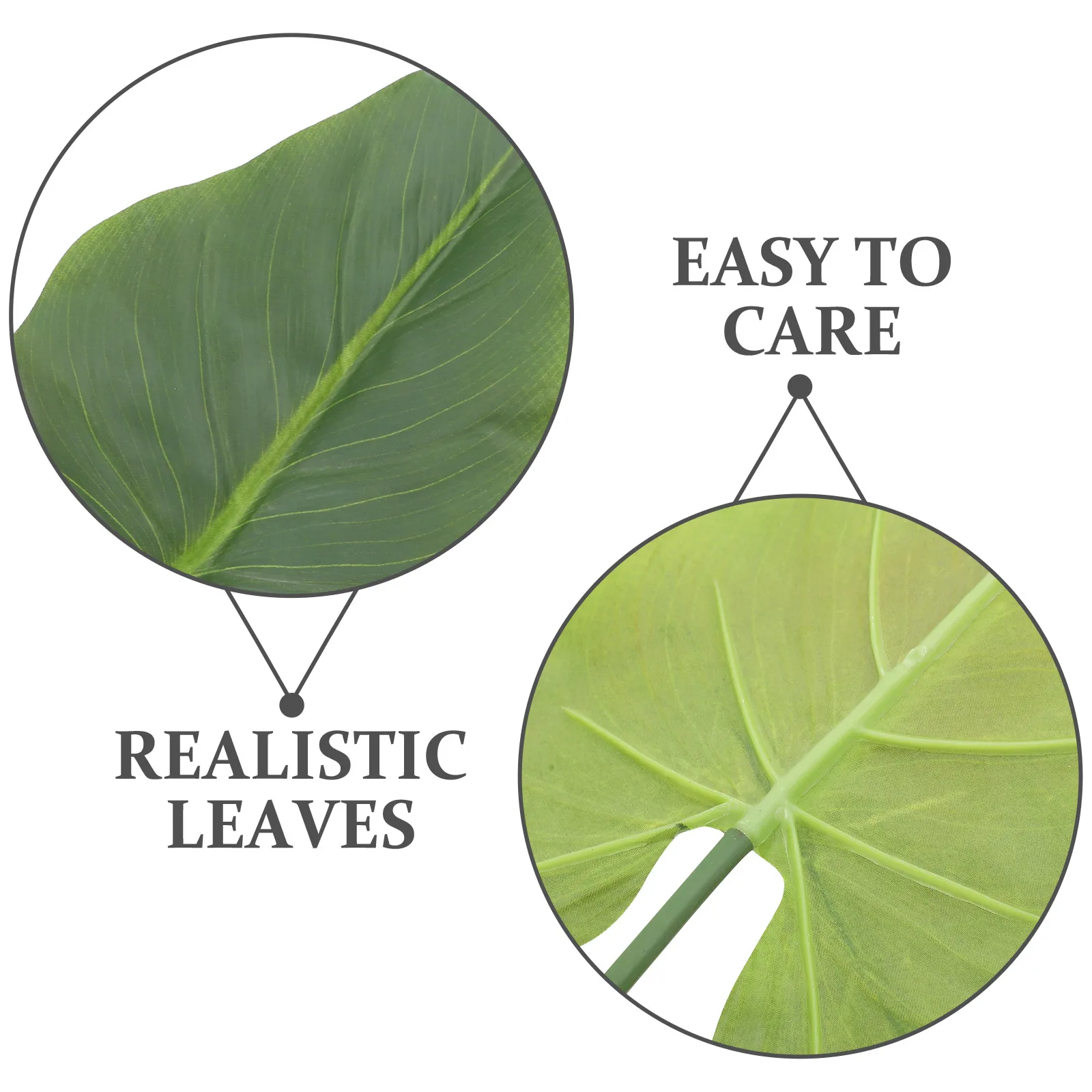 

2pcs Artificial Green Leaves Stems Faux Alocasia Leaf Decor Simulation Plants For Home Diy Wedding Vase Fake Tropical Greenery