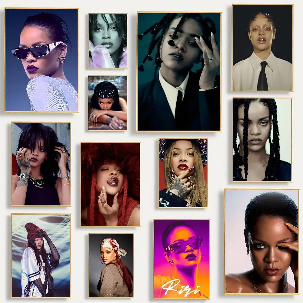 حار المغني R-ريهانا المشارك ذاتية اللصق الفن غرفة مدخل مطعم جدار ديكور الفن اللوحة #1