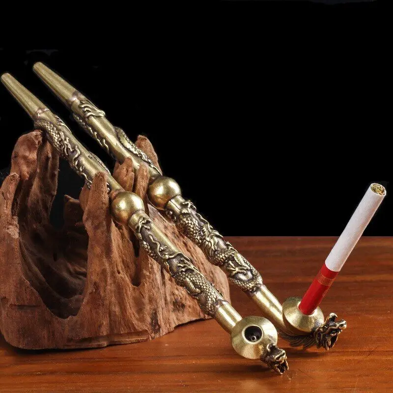 New 1pcs Fashion 23cm long Vintage Metal tobacco pipes Smoking Pipe Smoke Gift for men