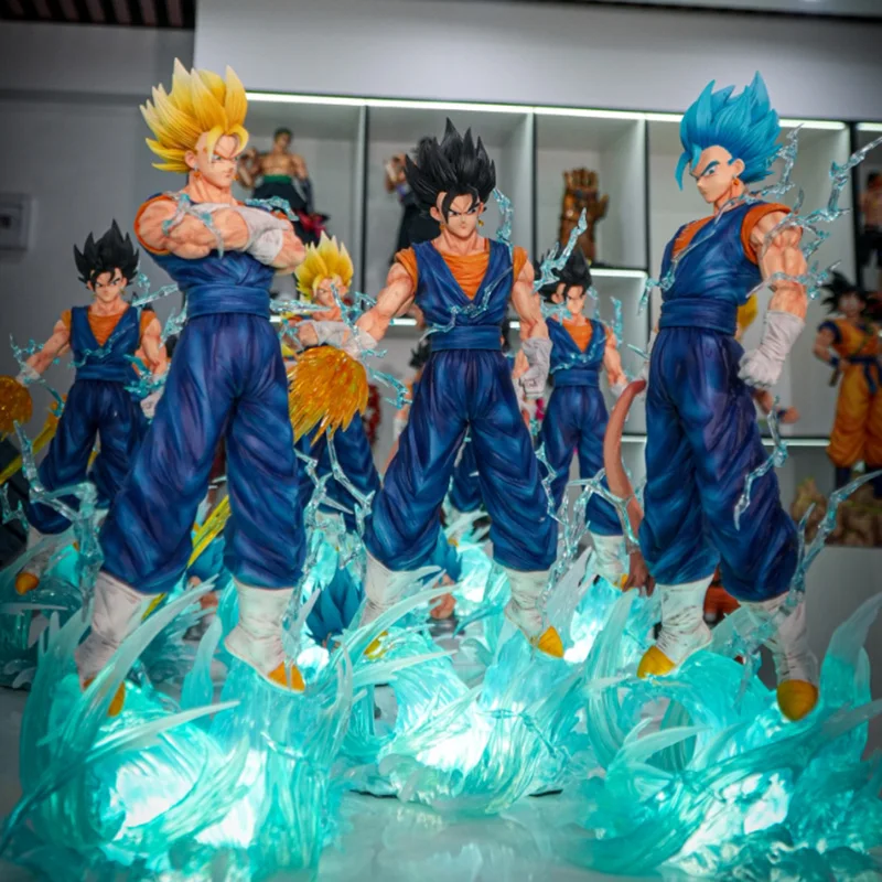 

38cm/14.96inch Jt Statue Anime Dragon Ball HB Vegetto Figure Statue Super Saiyan Action Figures Collection Full set Model Toys