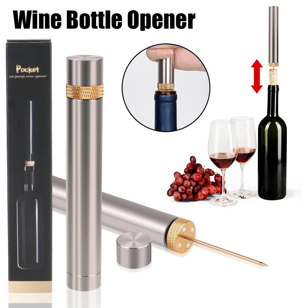 Amanti del vino Tipo di ago Apribottiglie pneumatico Apribottiglie Cavatappi Strumenti per la casa Ristorante Festa portatile