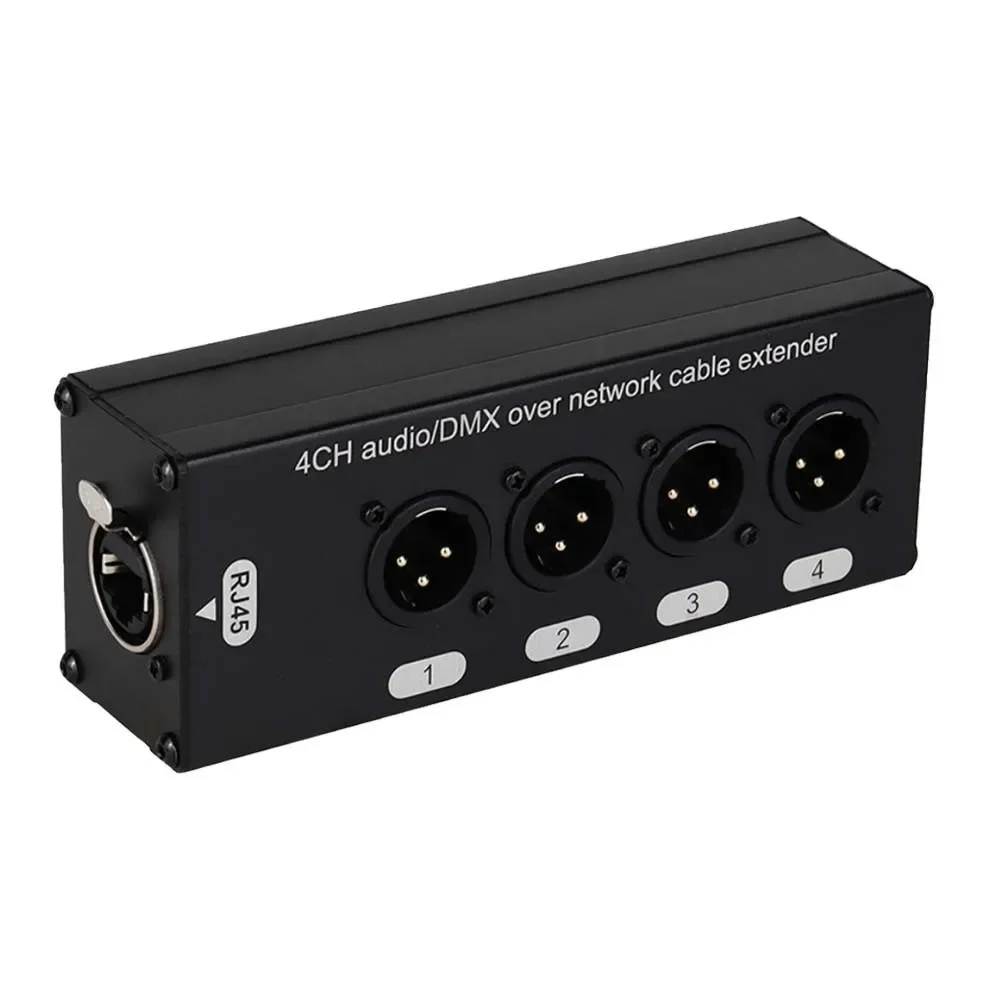 4-Kanal-3-poliges Multi-Netzwerk-XLR-Kabel für Bühnengeräusch, Beleuchtung und Aufnahmestudio auf RJ45 Ethercon männlich weiblich Bühnenaudio