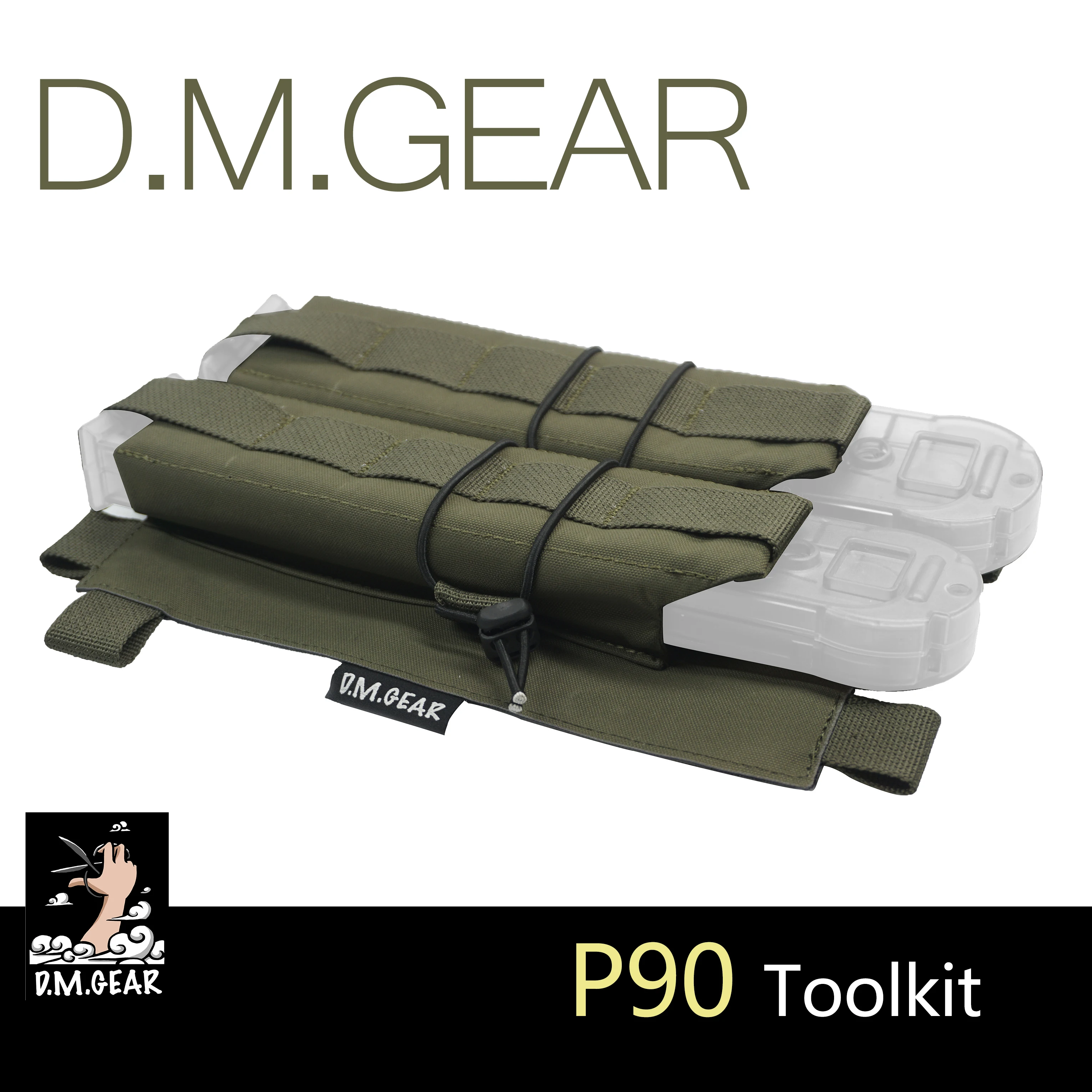 DMgear porta-municiones P90 MOLLE para muslo o pecho - imagen 5